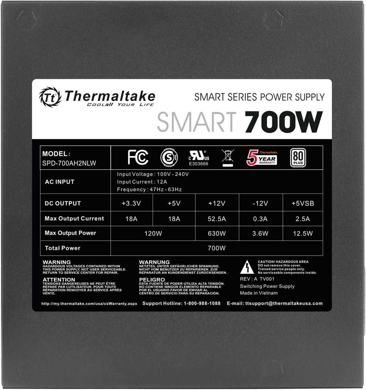 ThermalTake SMART Series Non-Modular Power Supply