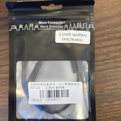 Répartiteur micro/stéréo audio pour casque 3,5 mm