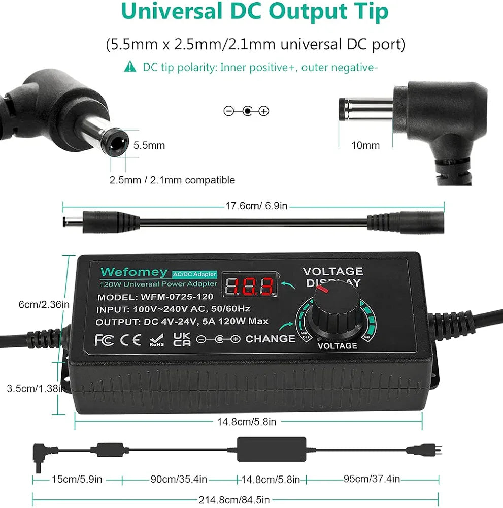 120w Universal AC Power Adapter