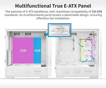 Montech Sky Two GX, E-ATX Mid Tower Chassis White PC Case