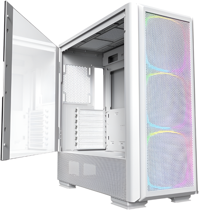 Montech Sky Two GX, E-ATX Mid Tower Chassis White PC Case