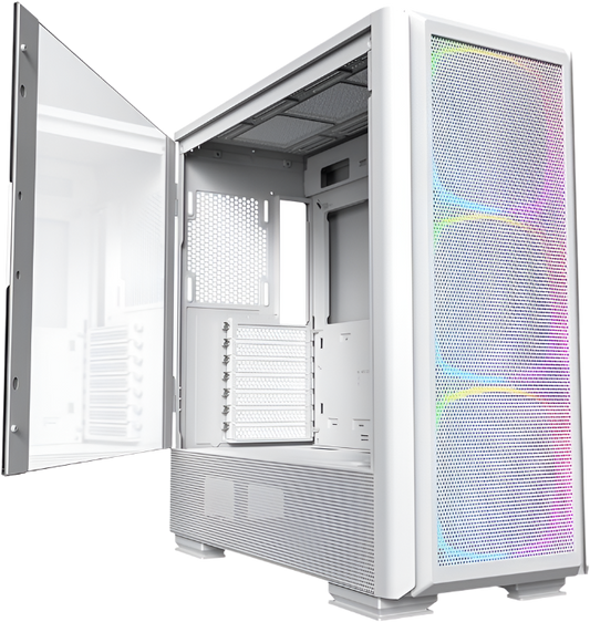 Montech Sky Two GX, E-ATX Mid Tower Chassis White PC Case