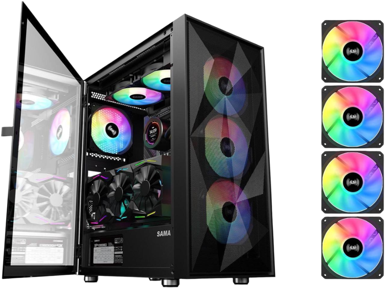 SAMA 3509 ATX Mid Tower PC Case [Black]