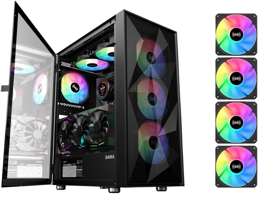 SAMA 3509 ATX Mid Tower PC Case [Black]