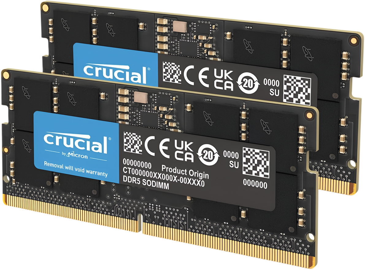 Crucial RAM 32GB Kit (2x16GB) DDR5 5600MHz (or 5200MHz or 4800MHz) Laptop Memory