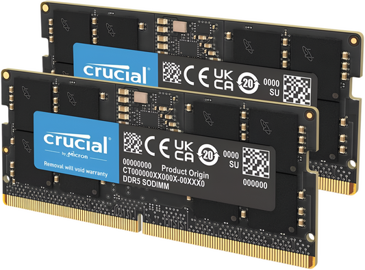 Crucial RAM 32GB Kit (2x16GB) DDR5 5600MHz (or 5200MHz or 4800MHz) Laptop Memory