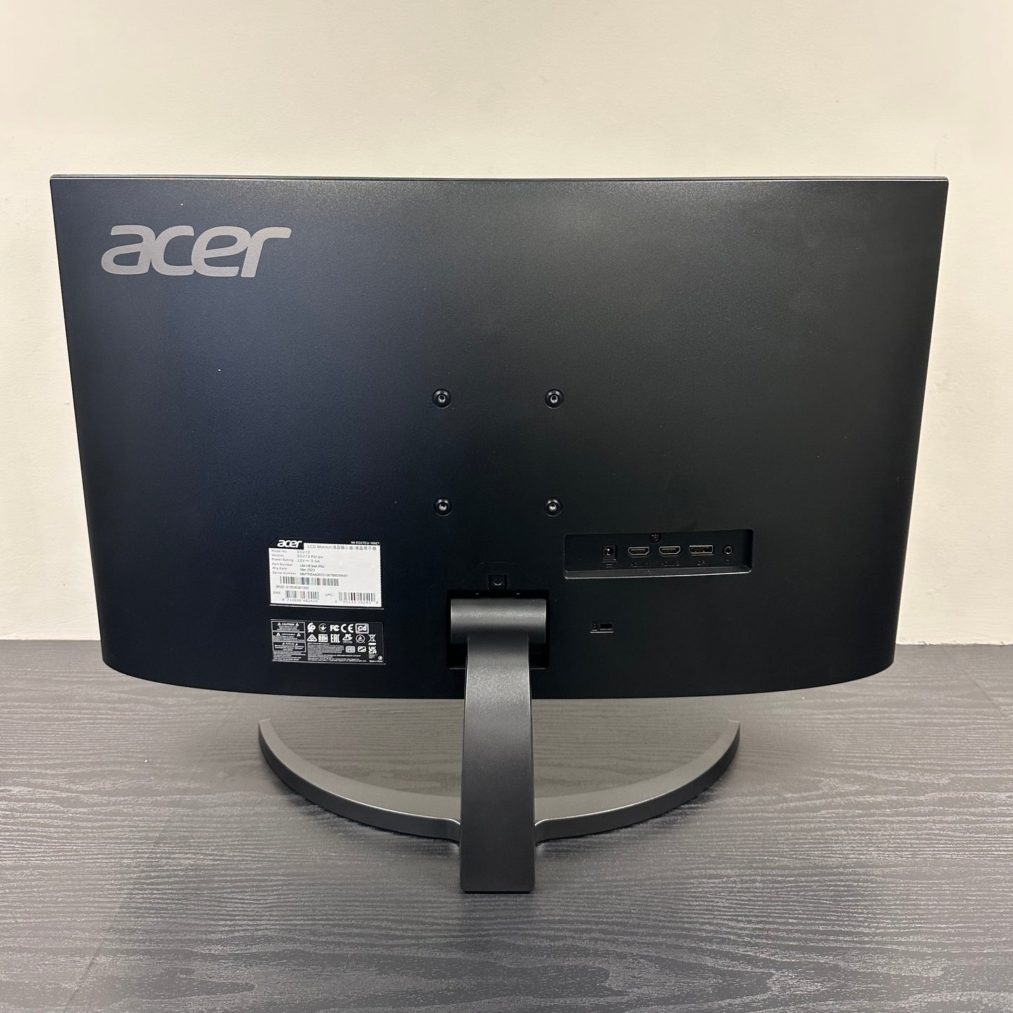 Moniteur de jeu incurvé ACER ED273 27 pouces 1080P 165 Hz