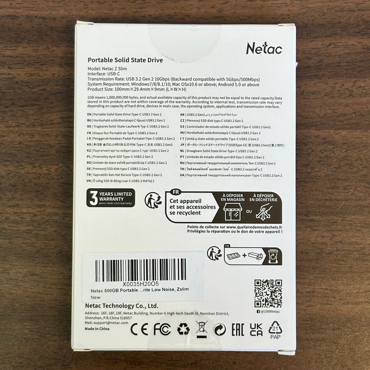 Netac External SSD - Portable Solid State Drive