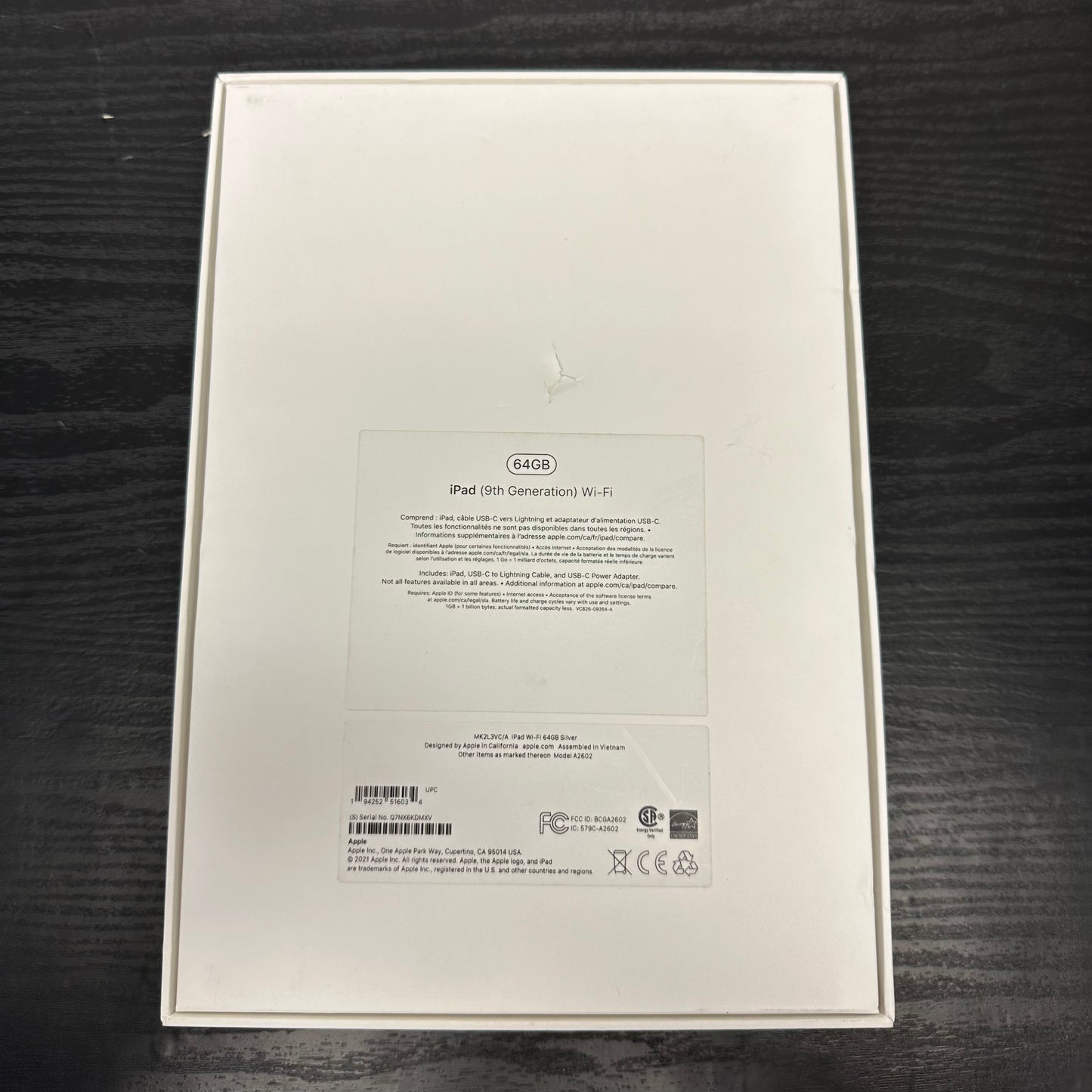 iPad 9e génération 64 Go - Re-certifié