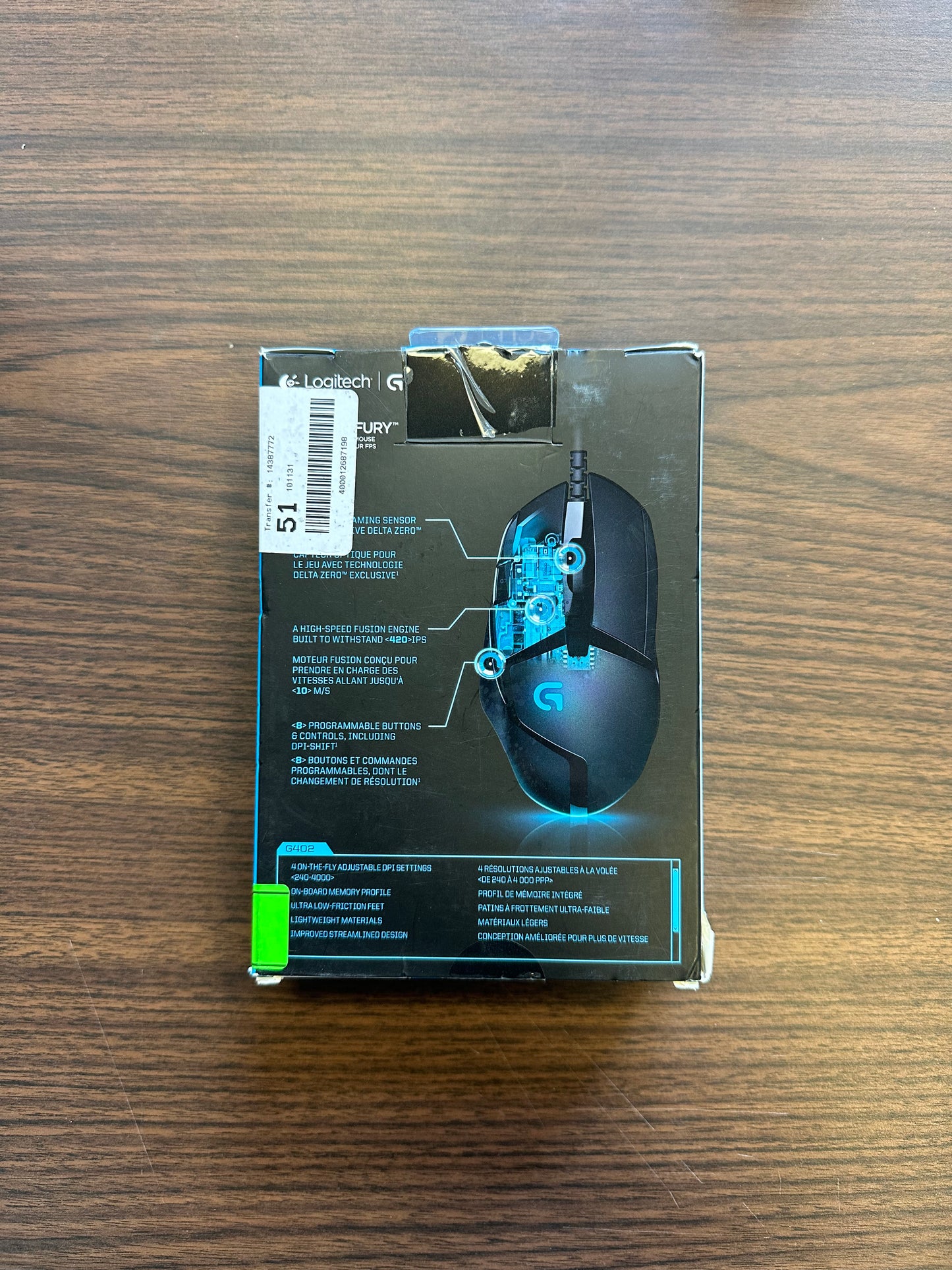 Souris de jeu Logitech G402 HYPERION FURY