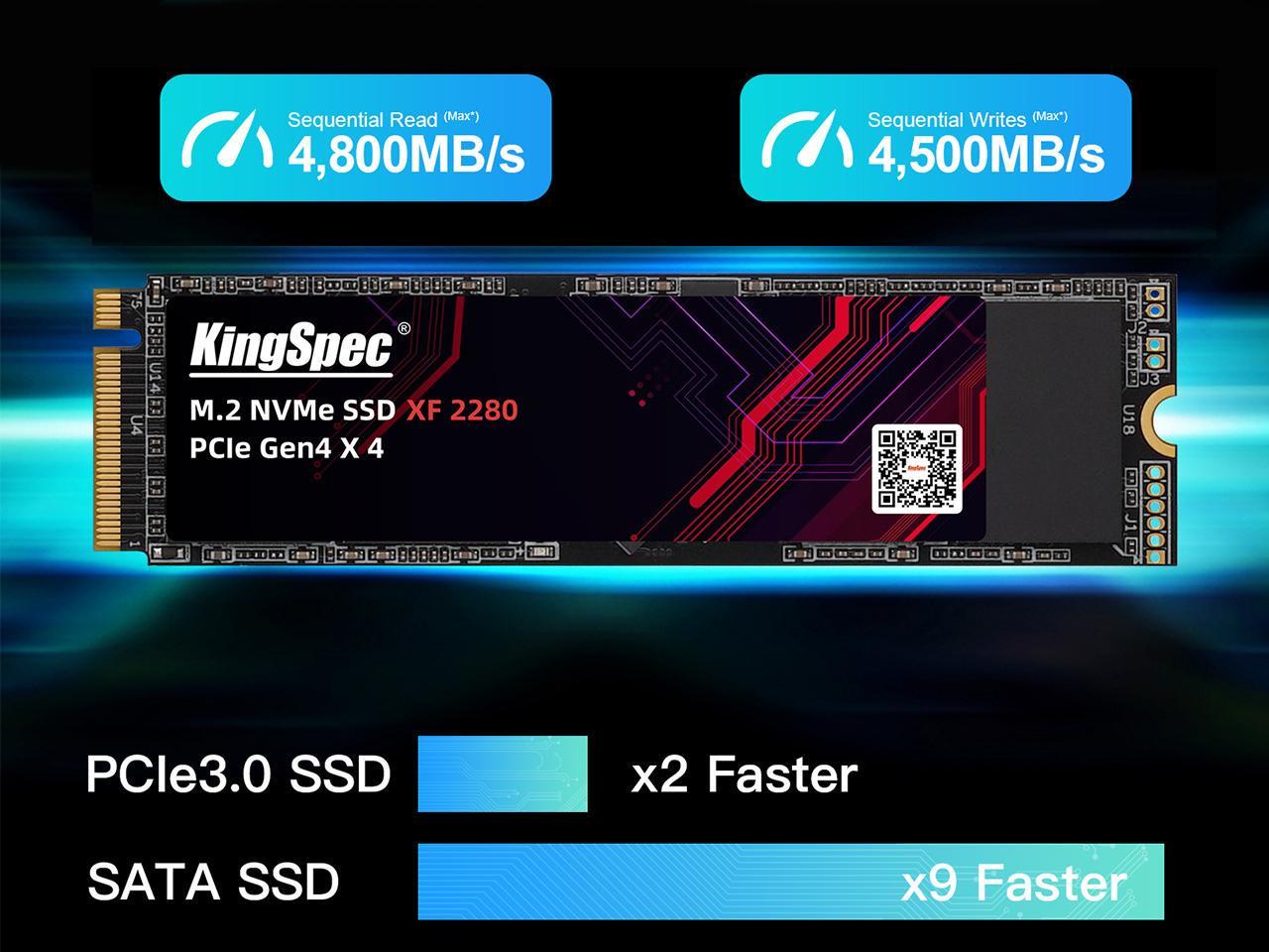 KingSpec 1TB M.2 NVMe 2280 PCIe 4.0 XF Series SSD