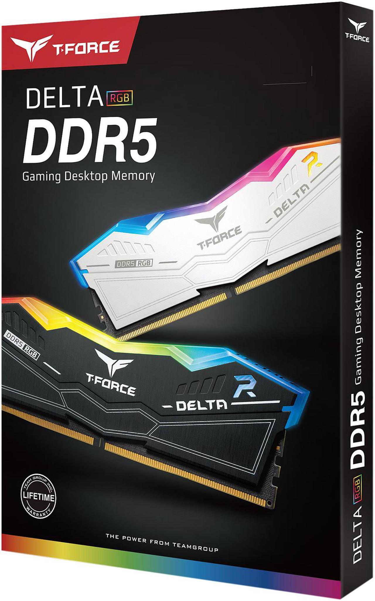 Team T-Force Delta RGB 32GB (2 x 16GB) DDR5 6000MHz Intel XMP & AMD Expo RAM Kit