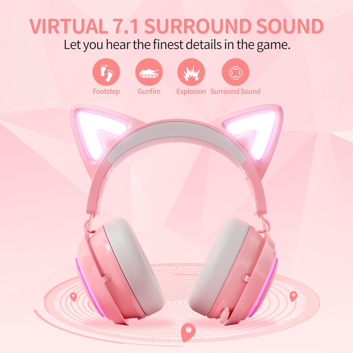 SOMiC GS510 Kitty Cat Gamer Headphones