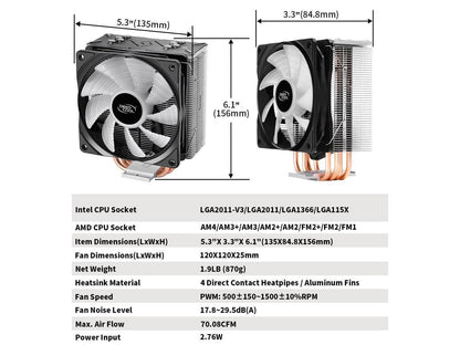 DeepCool GAMMAX GT CPU Cooler