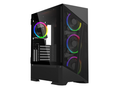 DIYPC Rainbow-Flash-F1 Tempered Glass ATX Mid-Tower Case