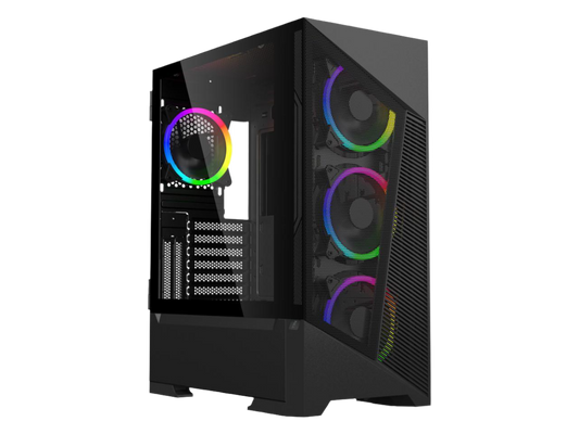 DIYPC Rainbow-Flash-F1 Tempered Glass ATX Mid-Tower Case