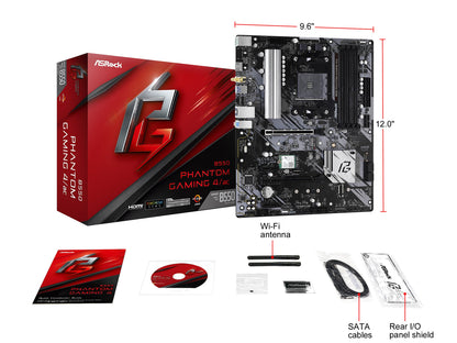 ASRock B550 Phantom Gaming 4 AM4 ATX Motherboard with WiFi